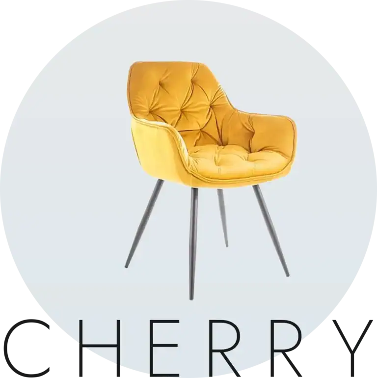 Krzesło Cherry w musztardowej tkaninie Bluvel 68