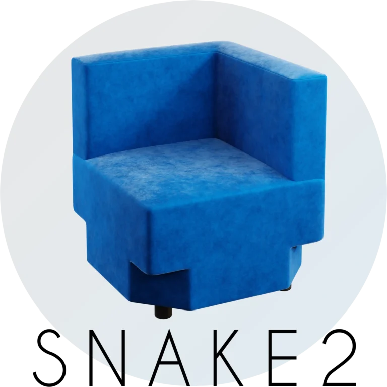 Snake 2 – tapicerowany element narożny 90° systemu modułowego Snake