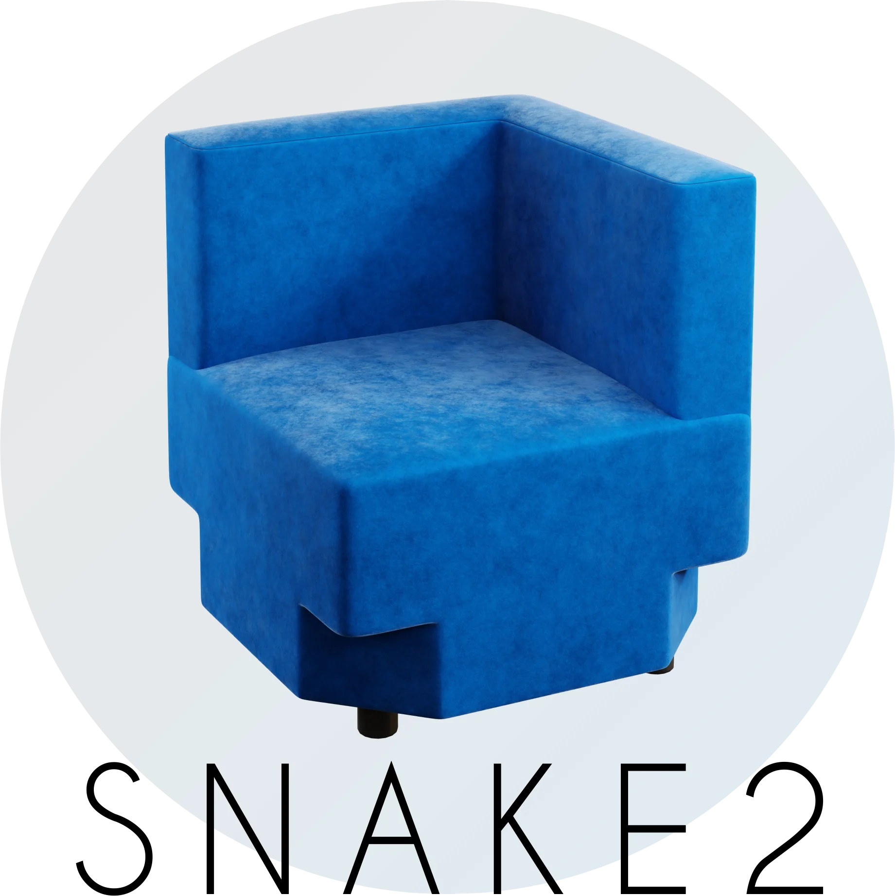 Snake 2 – tapicerowany element narożny 90° systemu modułowego Snake